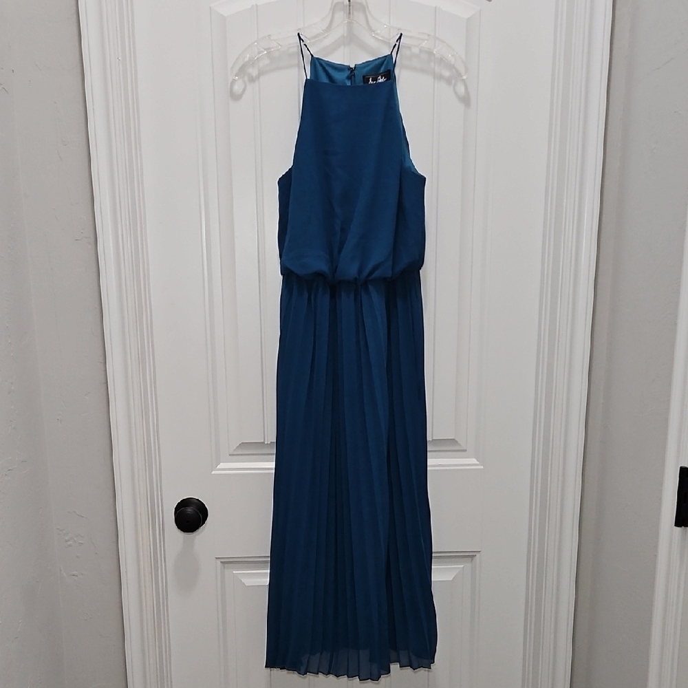 Sam Edelman Teal Pleated Skirt Midi Dress New - Picture 2 of 11